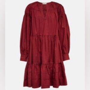 Ulla Johnson Rosa tiered poplin minidress